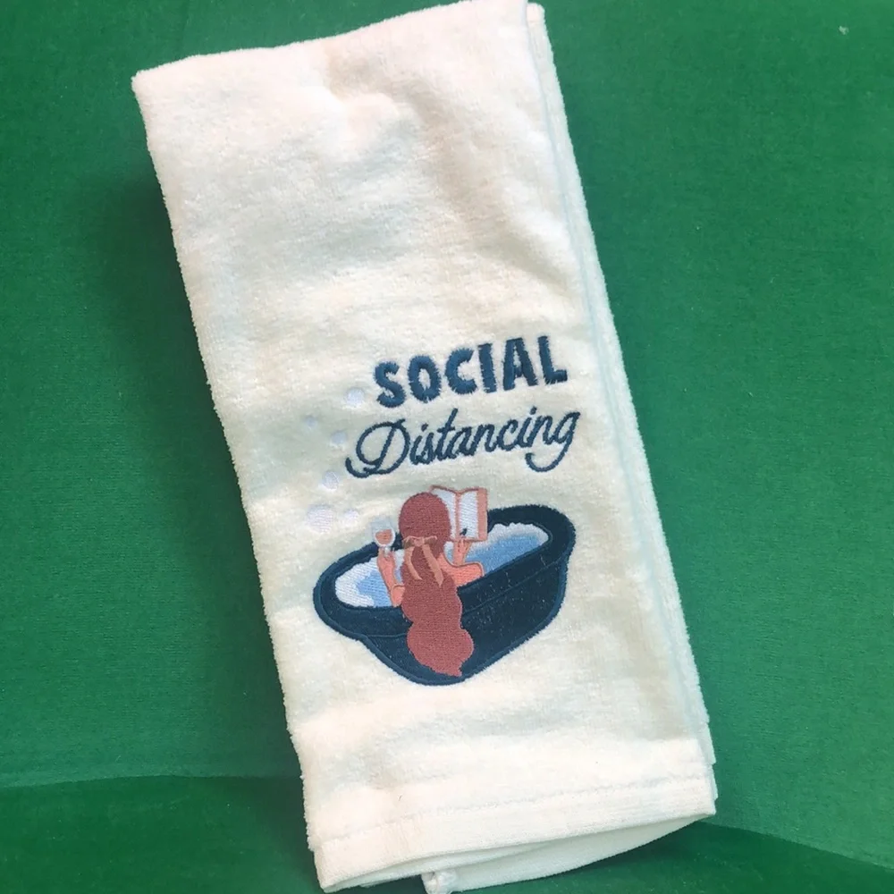 Set of Embroidered Hand Towels 100% Cotton